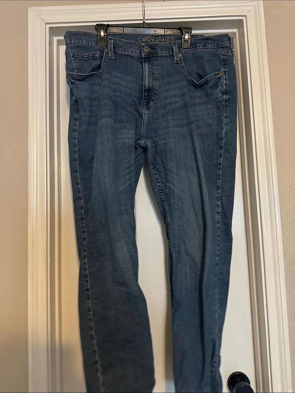 Cody James Men's Skinny Jeans in Dark Blue Stretch Denim